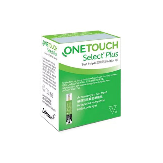 OneTouch Select Plus Blood Glucose Test Strip 25's