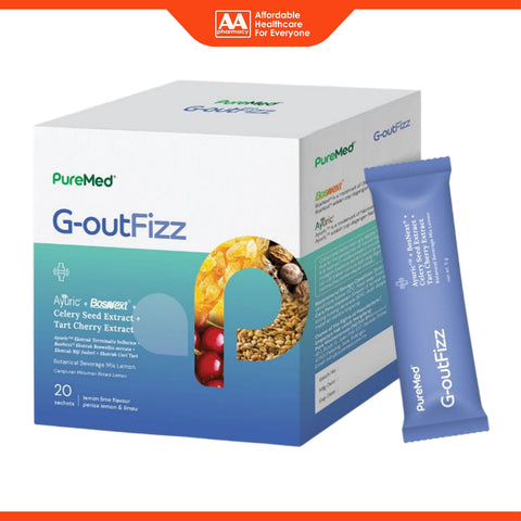 PureMed G-OutFizz Sachet 5gx20's (Lemon Lime Flavour)