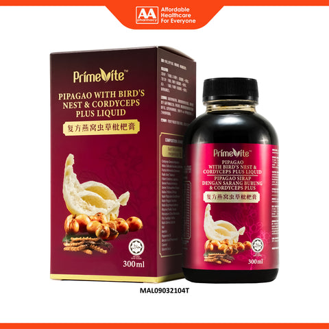 PrimeVite Pipagao With Bird's Nest And Cordyceps Plus Liquid 300mL