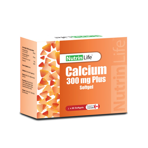 NutrinLife Calcium 300mg Plus Softgel 3x60's