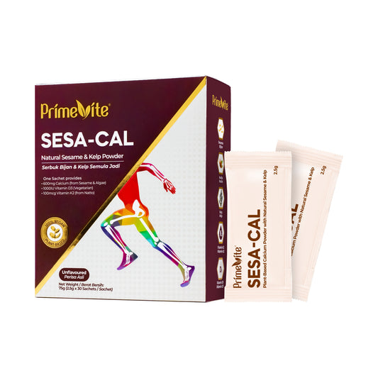 PrimeVite Sesa-Cal (Natural Sesame and Kelp Powder) Sachet 2.5gx30's (Unflavoured)