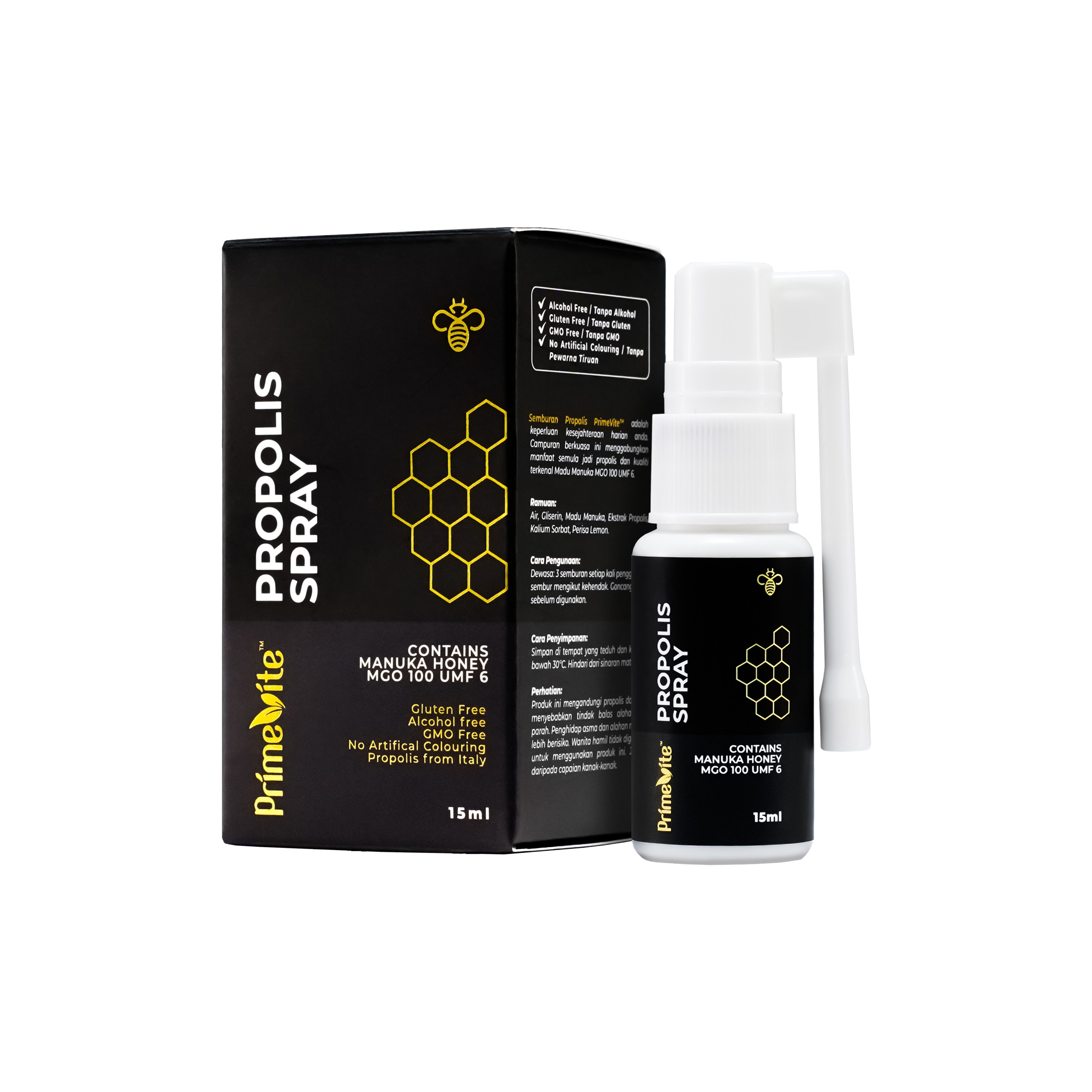 PrimeVite Propolis (Manuka Honey MGO 100 UMF 6) Oral Spray 15mL