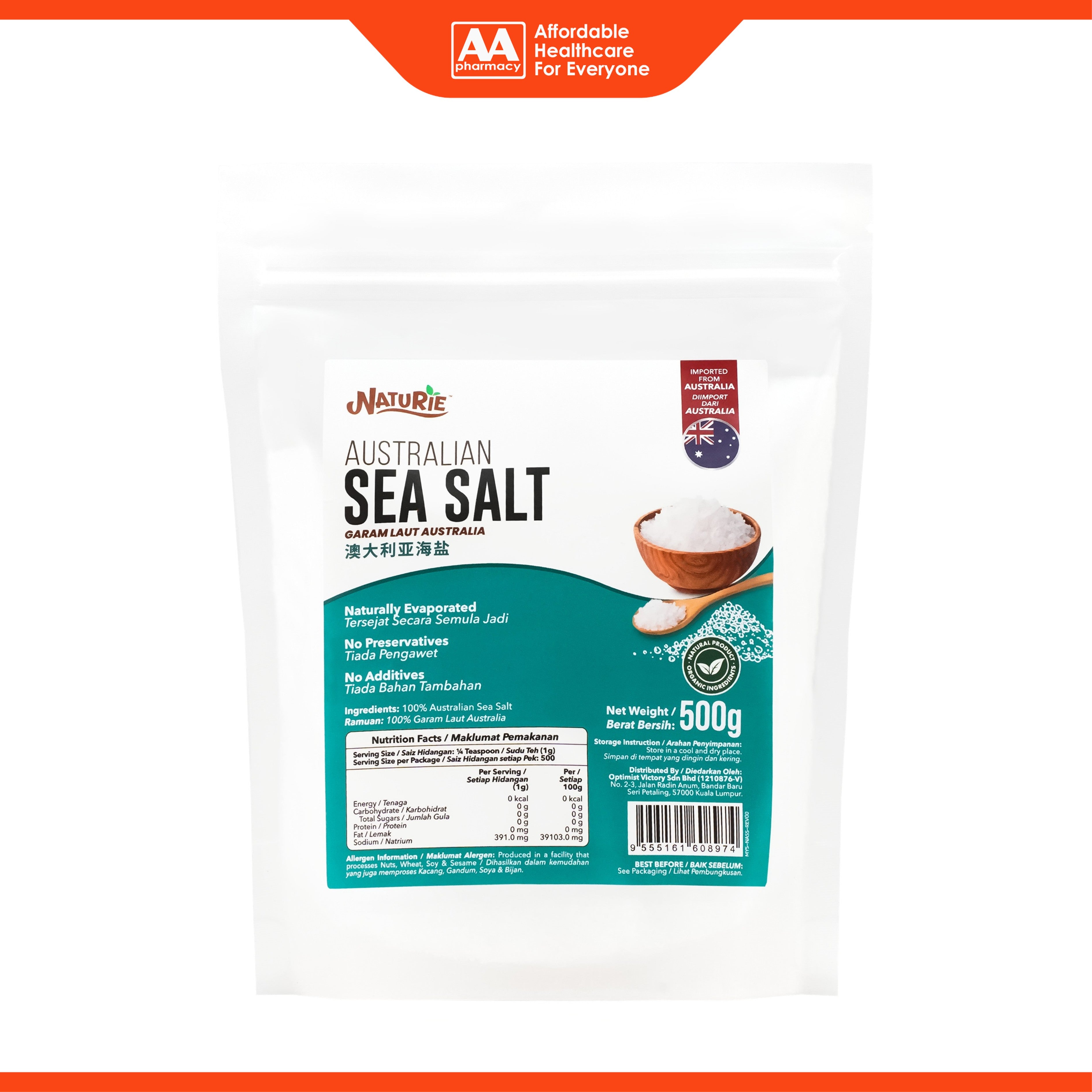 Naturie Australian Sea Salt 500g