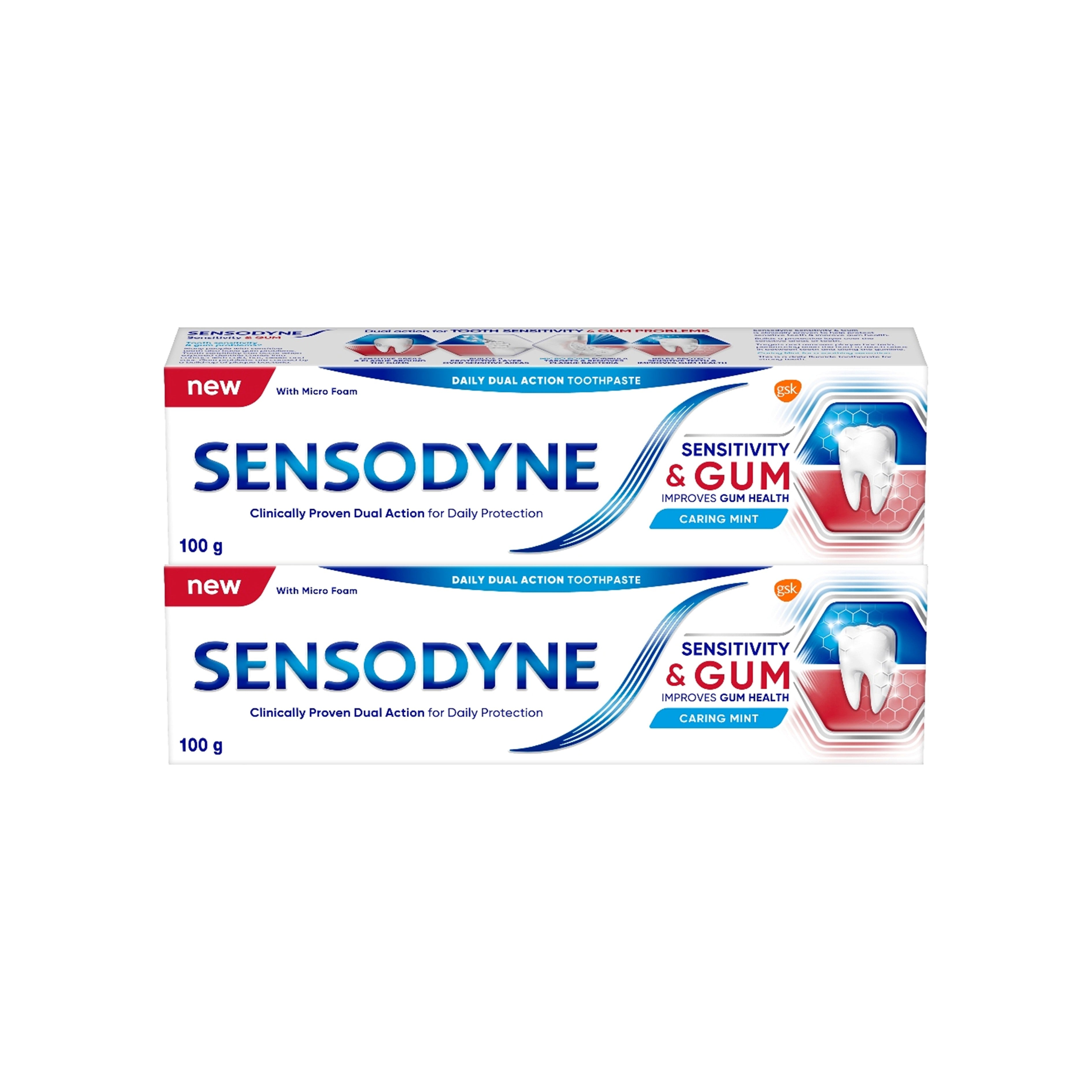 Sensodyne Toothpaste (Sensitivity and Gum, Caring Mint Flavour) 100gx2's [Twinpack]