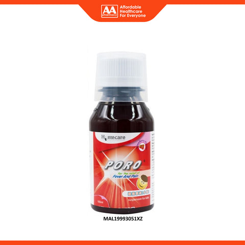 Poro Suspension 250mg/5ml (Strawberry Flavour) 100mL [No Box]