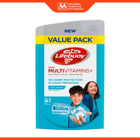 Lifebuoy Antibacterial Body Wash with Multivitamins (Cool Fresh with Menthol) 800mL (Refill Pack)