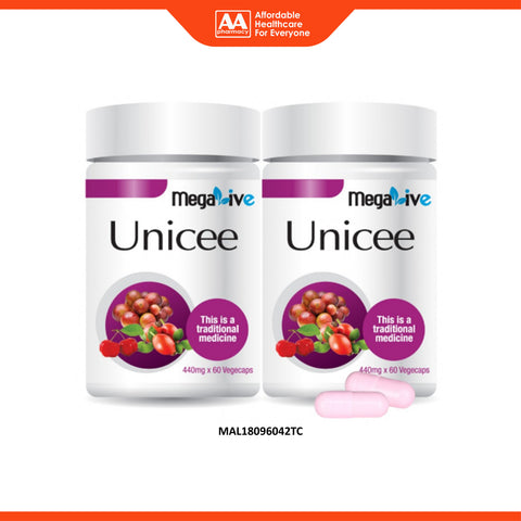 MegaLive Unicee 440mg Vegecapsule 2x60's