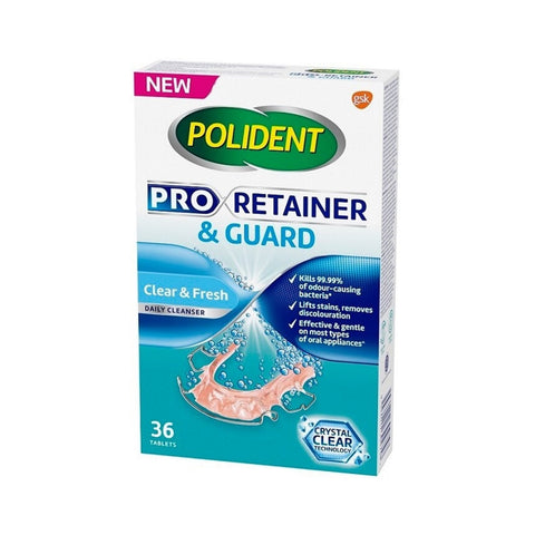 Polident Pro Retainer and Guard Daily Cleanser Tablet 36's