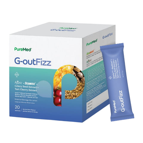 PureMed G-OutFizz Sachet 5gx20's (Lemon Lime Flavour)