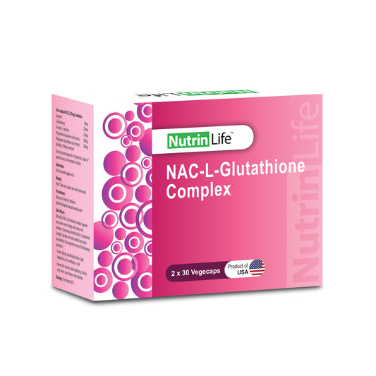 NutrinLife NAC L-Glutathione Complex Vegecapsule 2x30's [Improved Formulation]