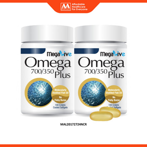 MegaLive Omega 700/350 Plus Enteric Coated Softgel 2x100's