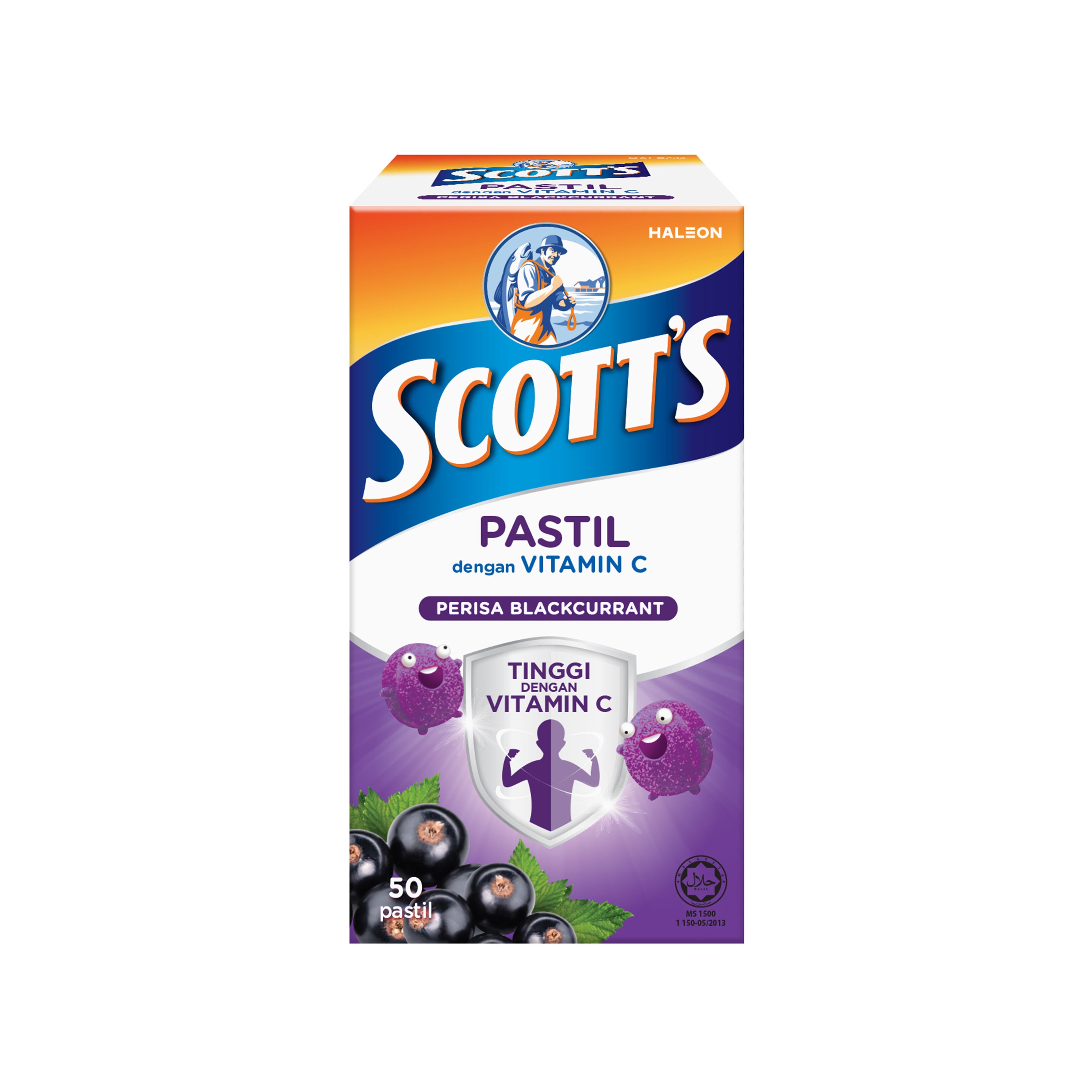 Scott's Pastilles with Vitamin C (Blackcurrant Flavour) 50's