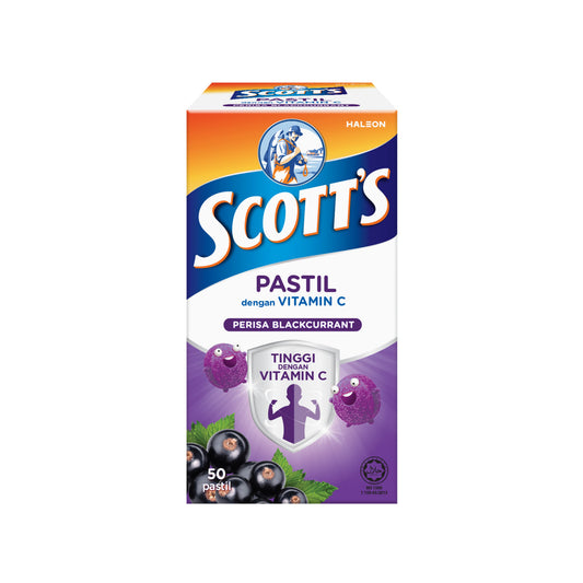 Scott's Pastilles with Vitamin C (Blackcurrant Flavour) 50's