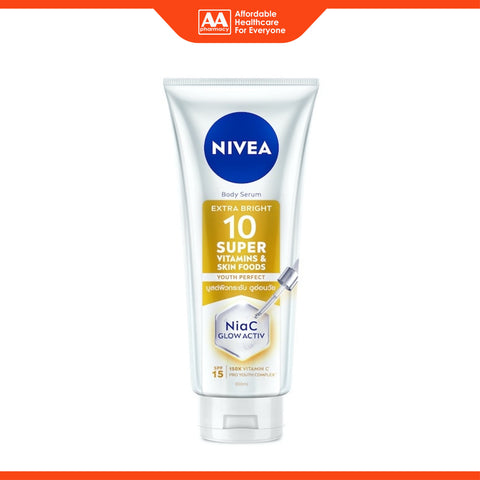 Nivea Extra Bright 10 Super Vitamins & Skin Foods Youth Perfect Body Serum 300mL