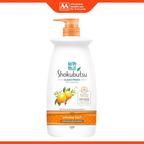 Shokubutsu Clean Fresh Refreshing Body Wash (Orange Zest) 900g