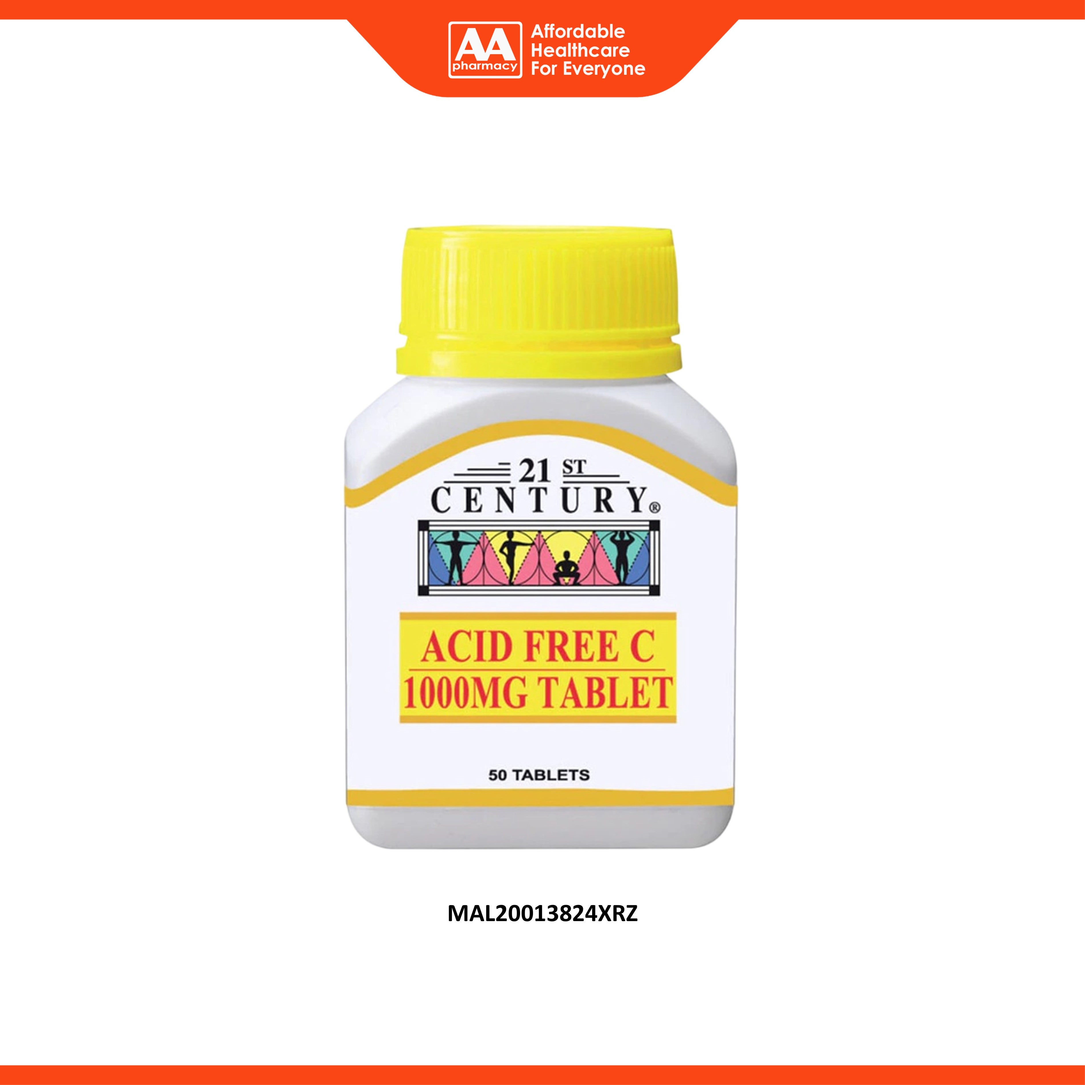 21st Century Acid Free C 1000mg Tablet (50's)