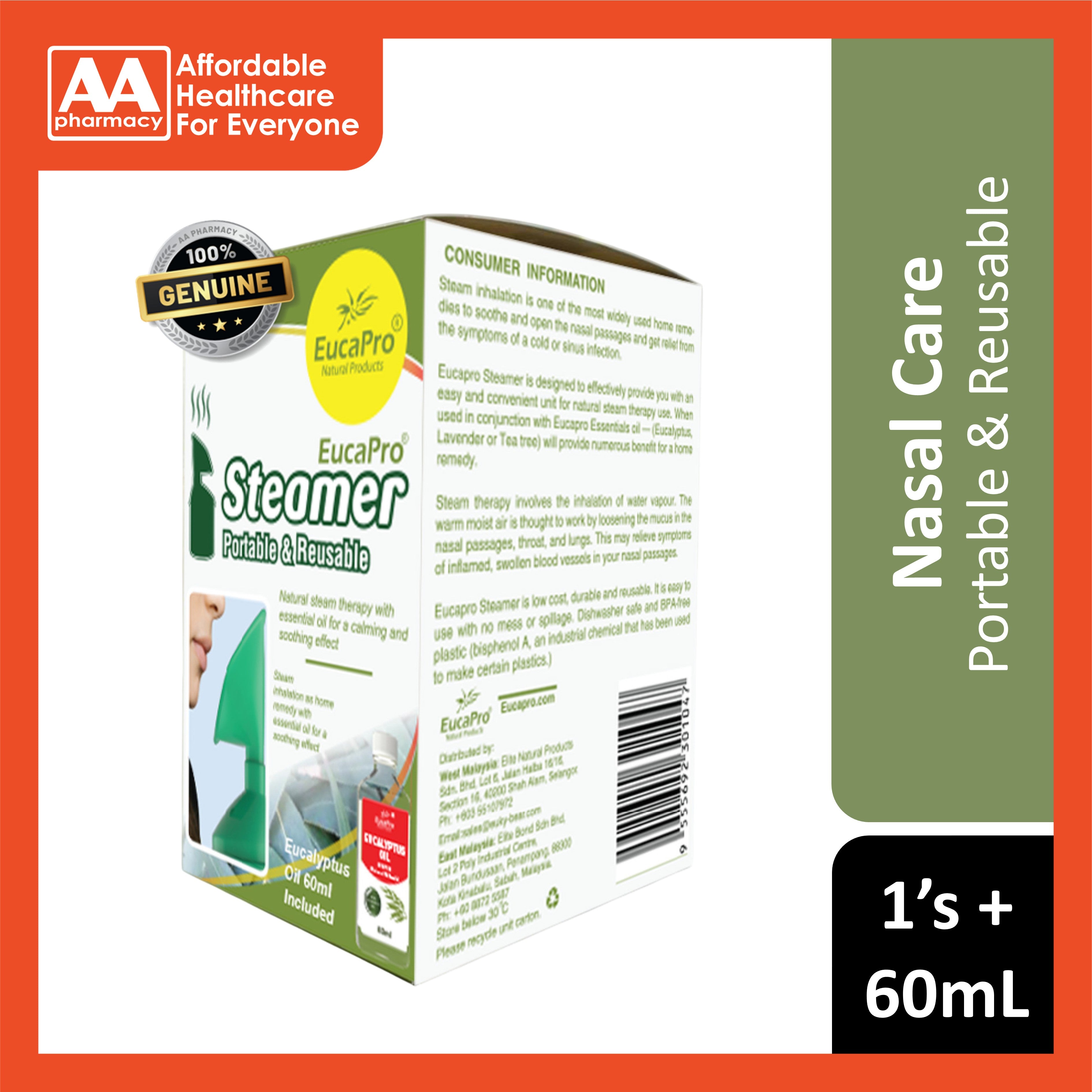 EucaPro Steamer 1's [FOC EucaPro Eucalyptus Oil 60mL]