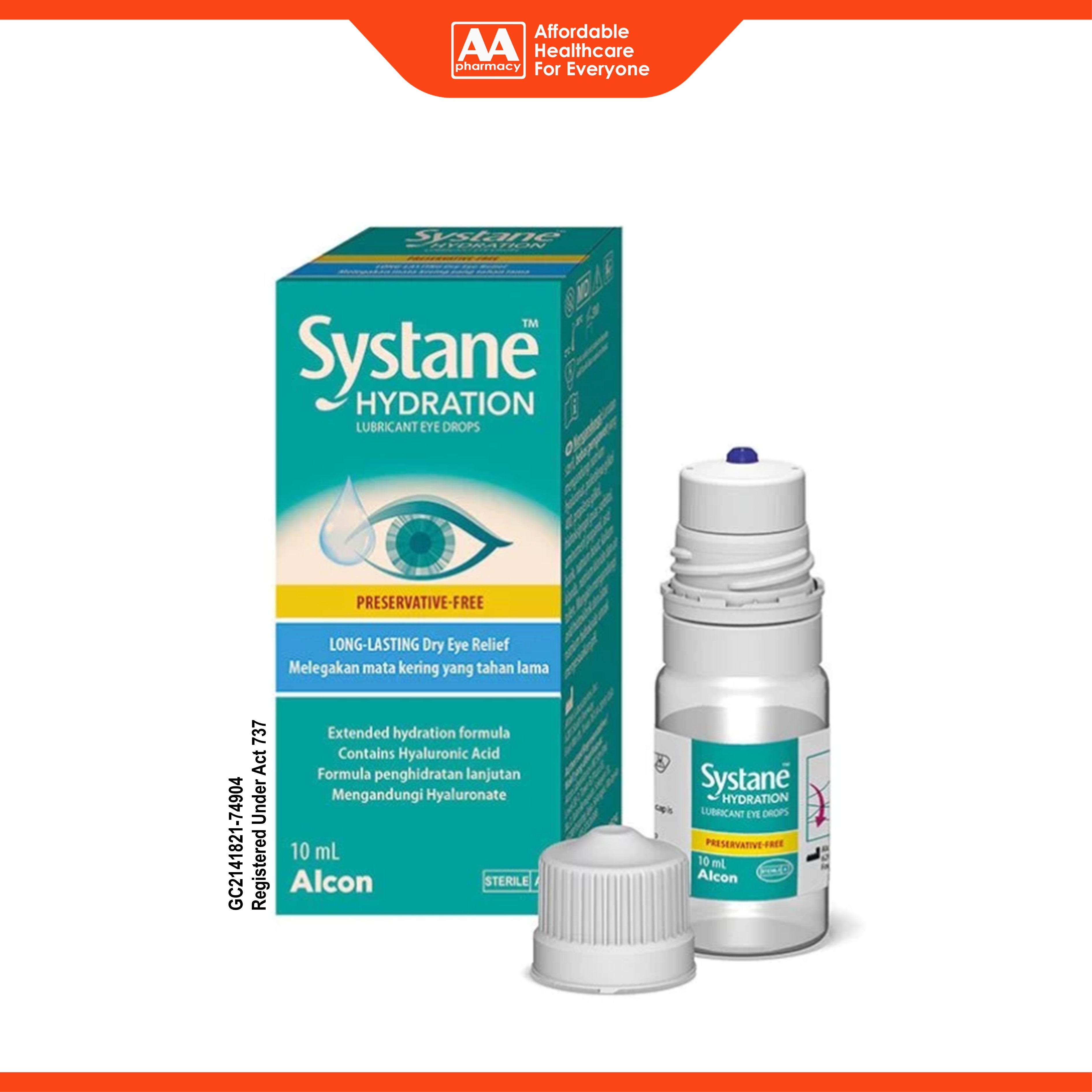 Systane Hydration (Preservative-Free) Lubricant Eye Drops 10mL