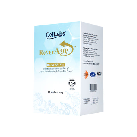 [CLEARANCE] [EXP 28/06/2025] CellLabs ReverAge Direct NMN++ Botanical Beverage Mix Sachet 3gx30's