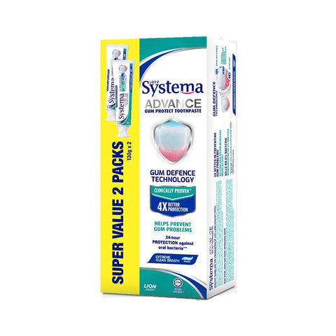 Systema Advance Gum Protect Toothpaste (Extreme Clean Breath) 130gx2's [Twinpack]