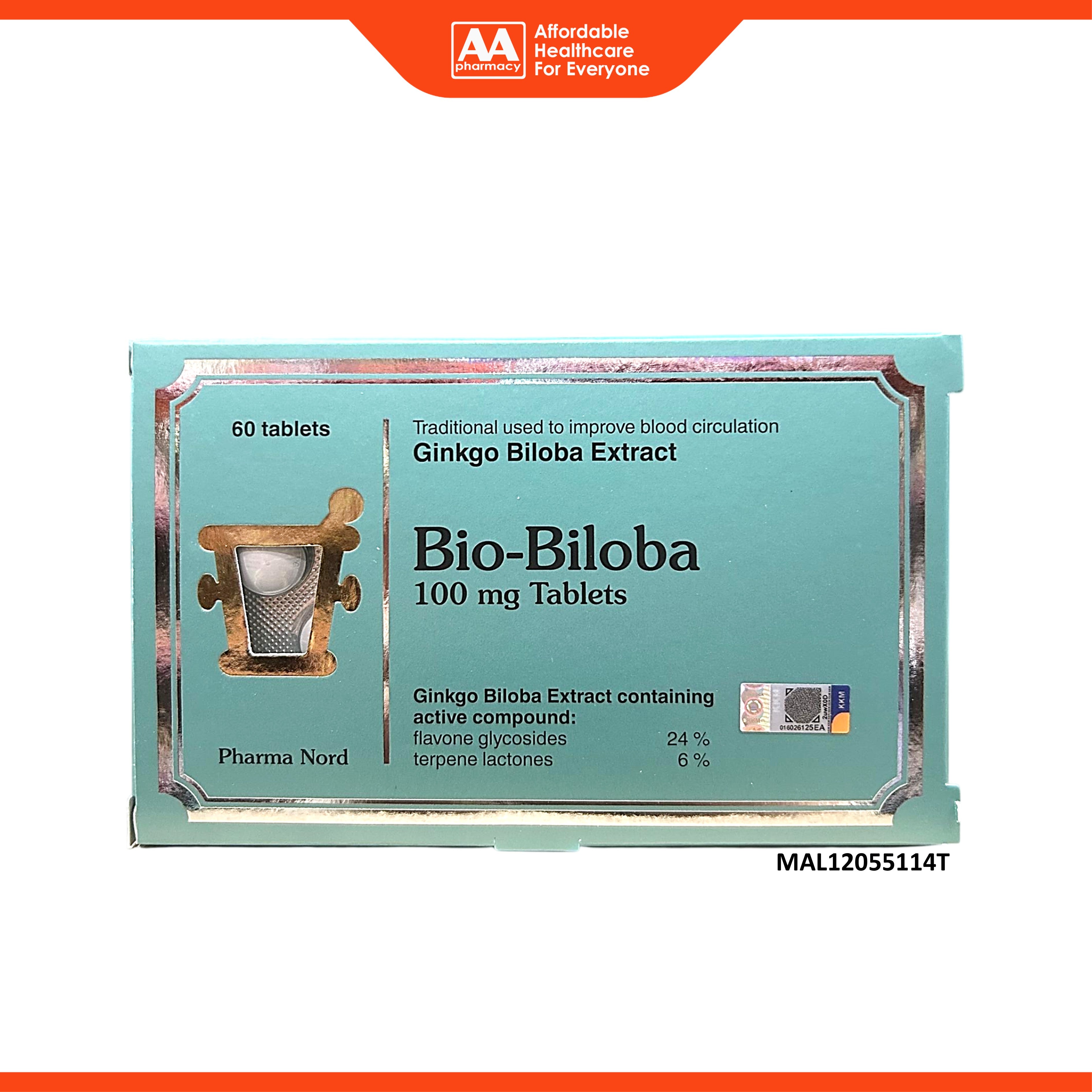 Pharma Nord Bio-Biloba (Ginkgo Biloba Extract) 100mg Tablet 60's