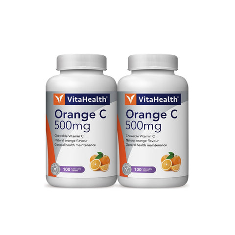 VitaHealth Orange C 500mg Chewable Tablet 2x100's