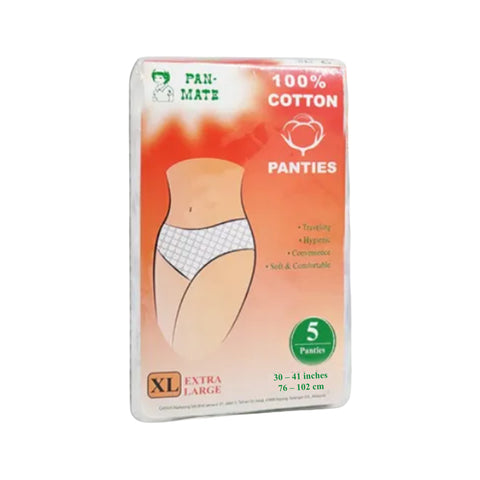 Pan-Mate Cotton Panties Size XL 5's (76-102cm / 30-41 inches)