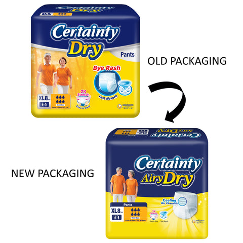 Certainty AiryDry Adult Pants Size XL 8's (110cm / 39 inches and above)