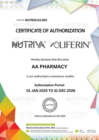 Nutriva Oliferin Essential Vegecapsule 2x60's (Olive Phytonutrients)