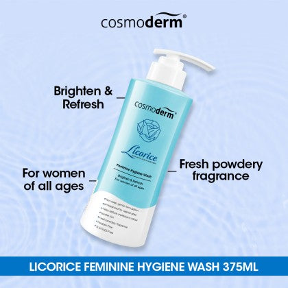 Cosmoderm Licorice (With Lactic Acid and Aloe Vera) Feminine Hygiene Wash 375mL