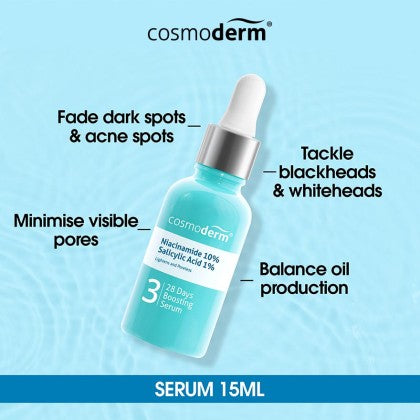 Cosmoderm Niacinamide + Salicylic Acid 28 Days Boosting Serum 30mL