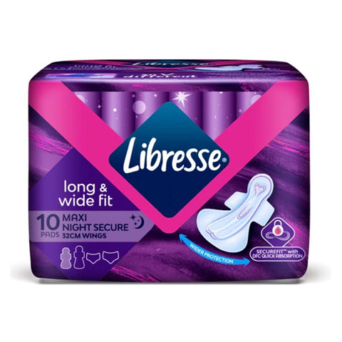 Libresse Wider Back Maxi Night 32cm Wings 10's