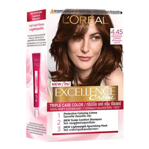 L'Oreal Paris Excellence Hair Creme Colour 4.45 (Mahogany Copper Brown)
