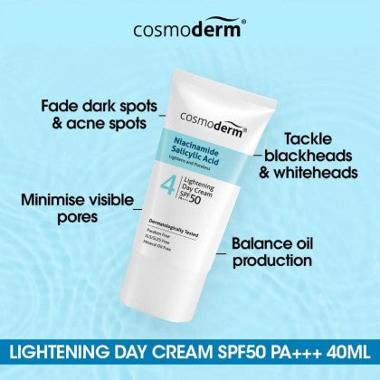 Cosmoderm Niacinamide + Salicylic Acid Lightening Day Cream SPF50 PA+++ 40mL