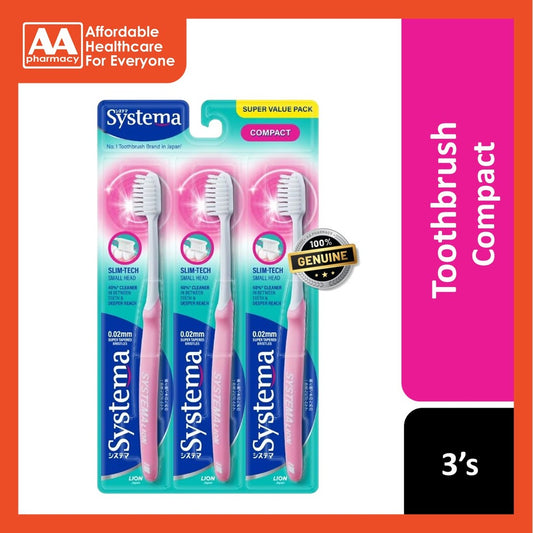 Systema Toothbrush Compact 3 pcs (Super Value Pack)