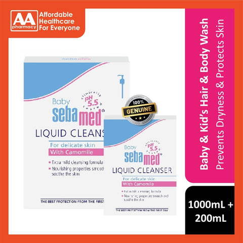 Sebamed Baby Liquid Cleanser 1000mL+200mL