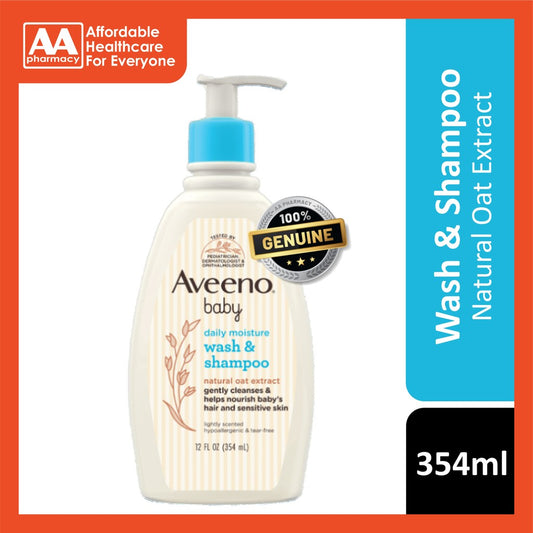 Aveeno Baby Daily Moisture Wash & Shampoo 354ml