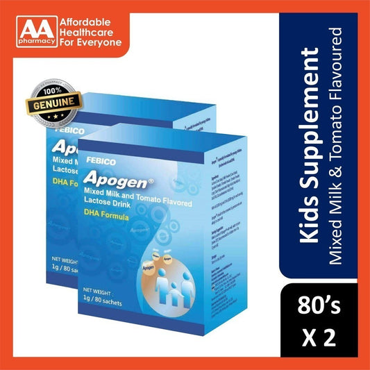 [FOC 10 sachets] Apogen Children Granules Twin Pack (80 Sachets X 2)