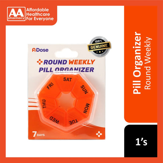 A-Dose Round Weekly Pill Organizer (7 Compartments) 1's