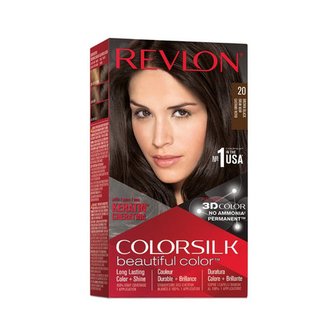 Revlon ColorSilk Beautiful Color Hair Colour (20 Brown Black)