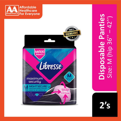 Libresse Maxi Disposable Panties (Size M, Hip 36"- 42") 2's