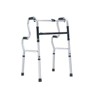 Movease Height Adjustable Foldable Aluminium Walking Frame Curved - Without Wheels