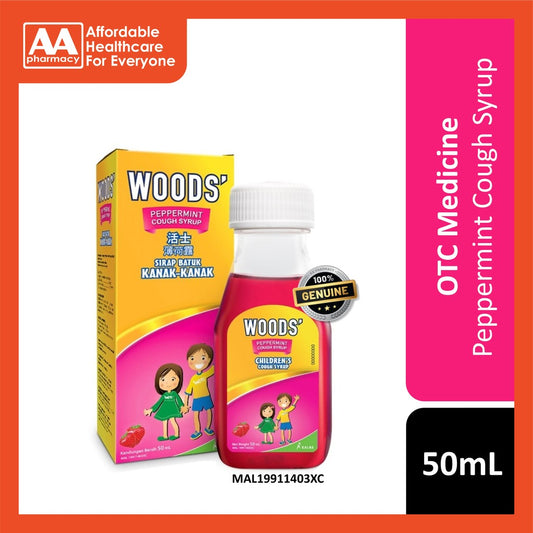 Woods' Peppermint Children's Cough Syrup (Strawberry) 50mL