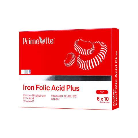 PrimeVite Iron Folic Acid Plus Capsule 6x10's