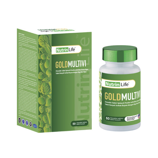 NutrinLife GoldMultivi (Spinach Powder with Blue Green Algae) Chewable Tablet 60's