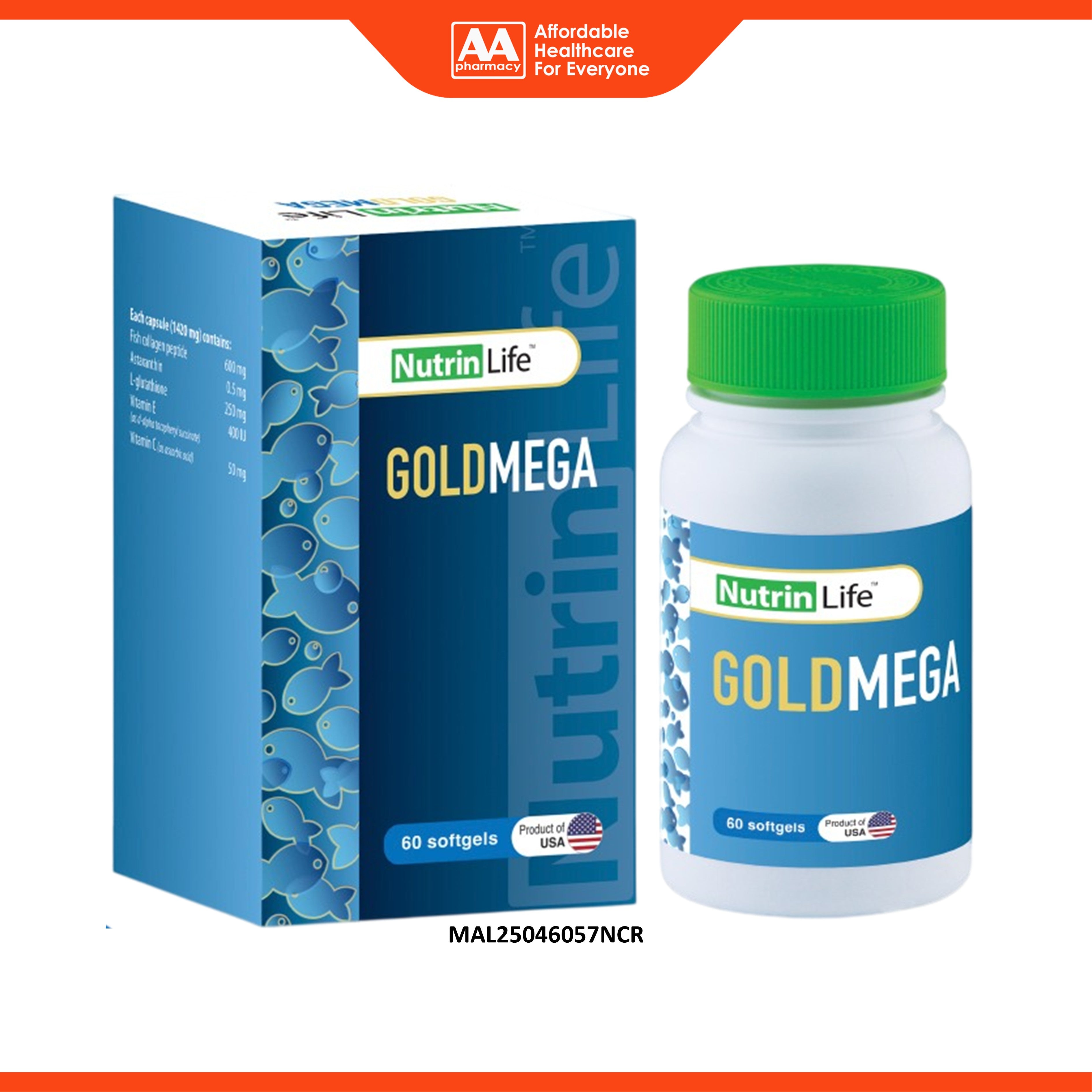 NutrinLife GoldMega Softgel 2x60's