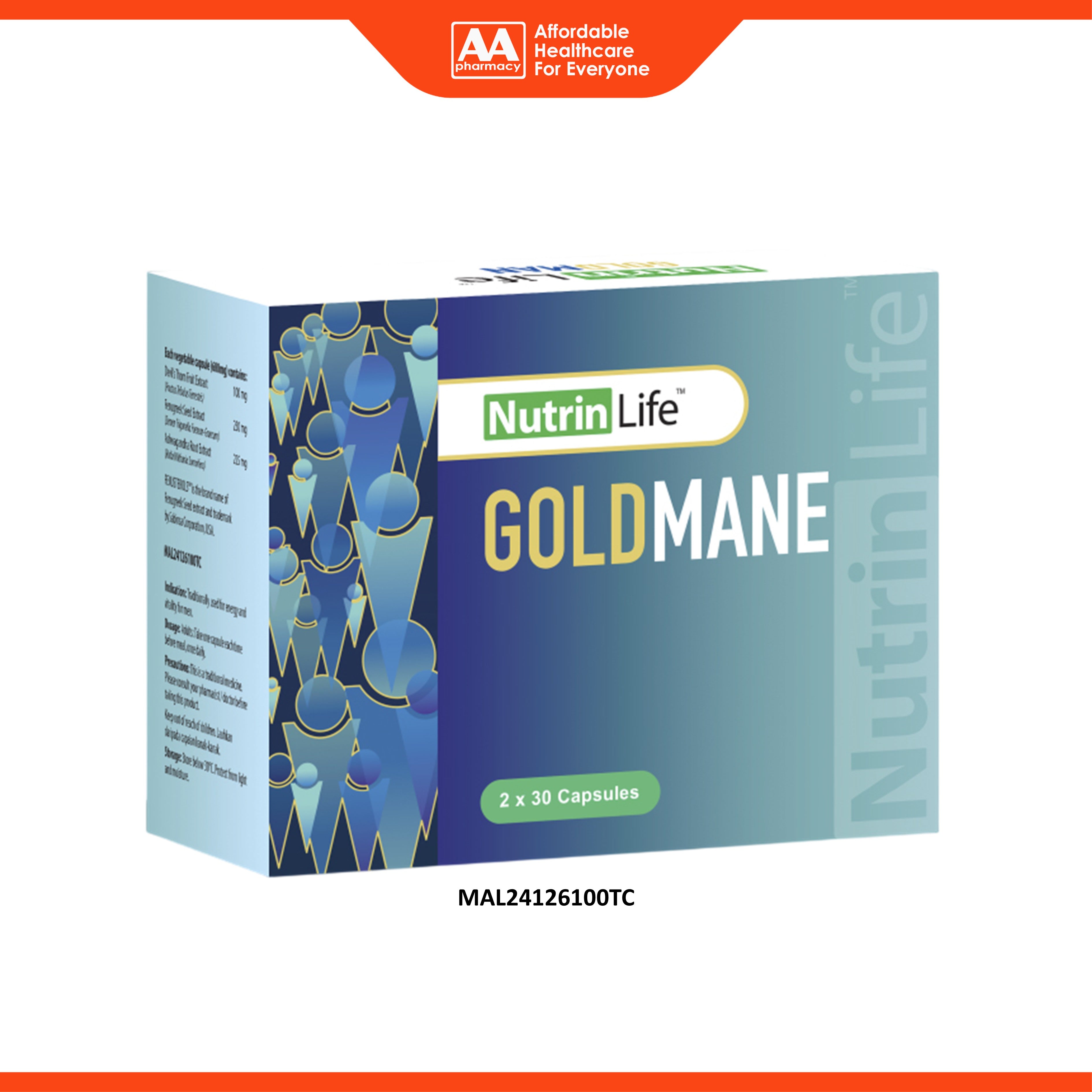 NutrinLife GoldMane Capsule 2x30's