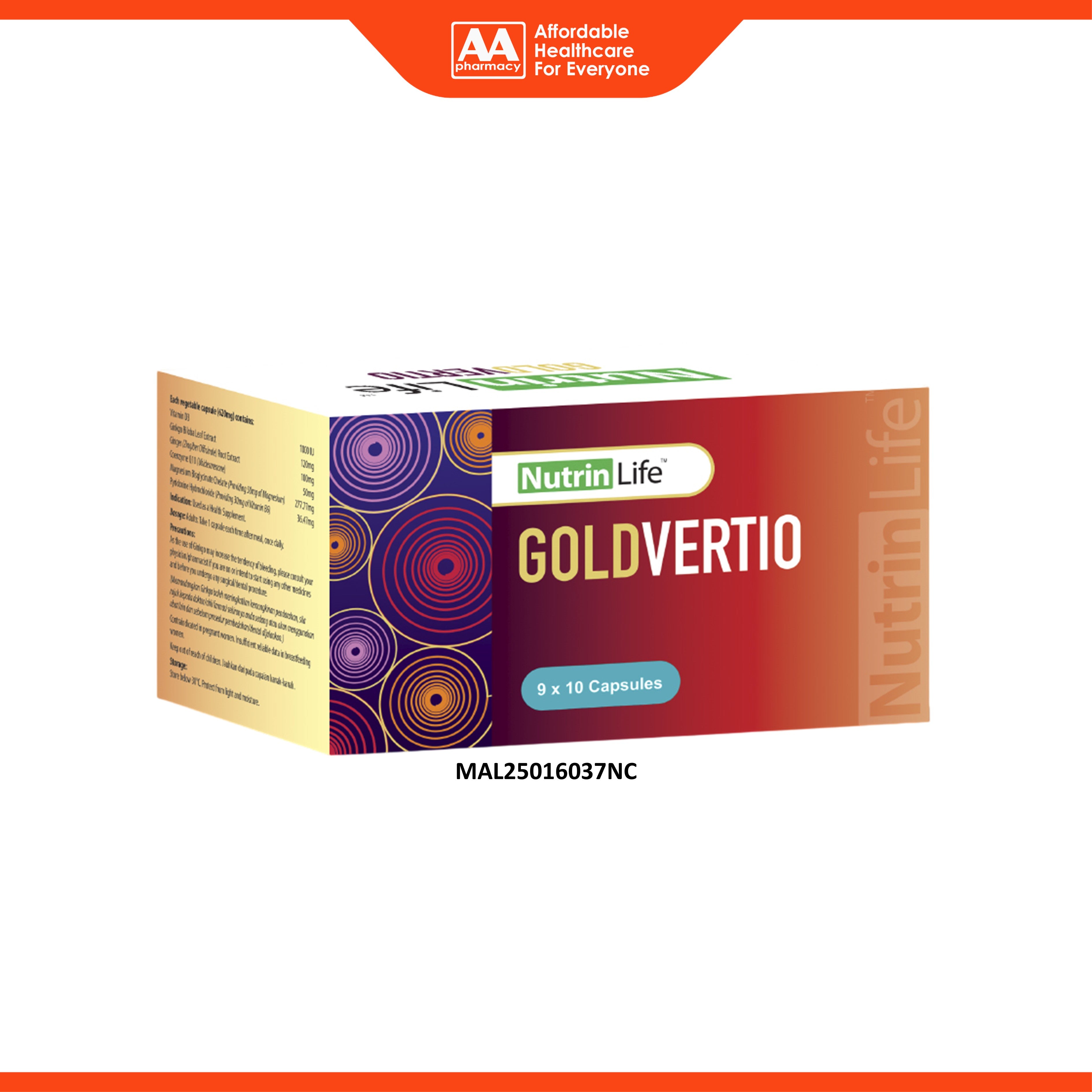 NutrinLife GoldVertio Capsule 9x10's