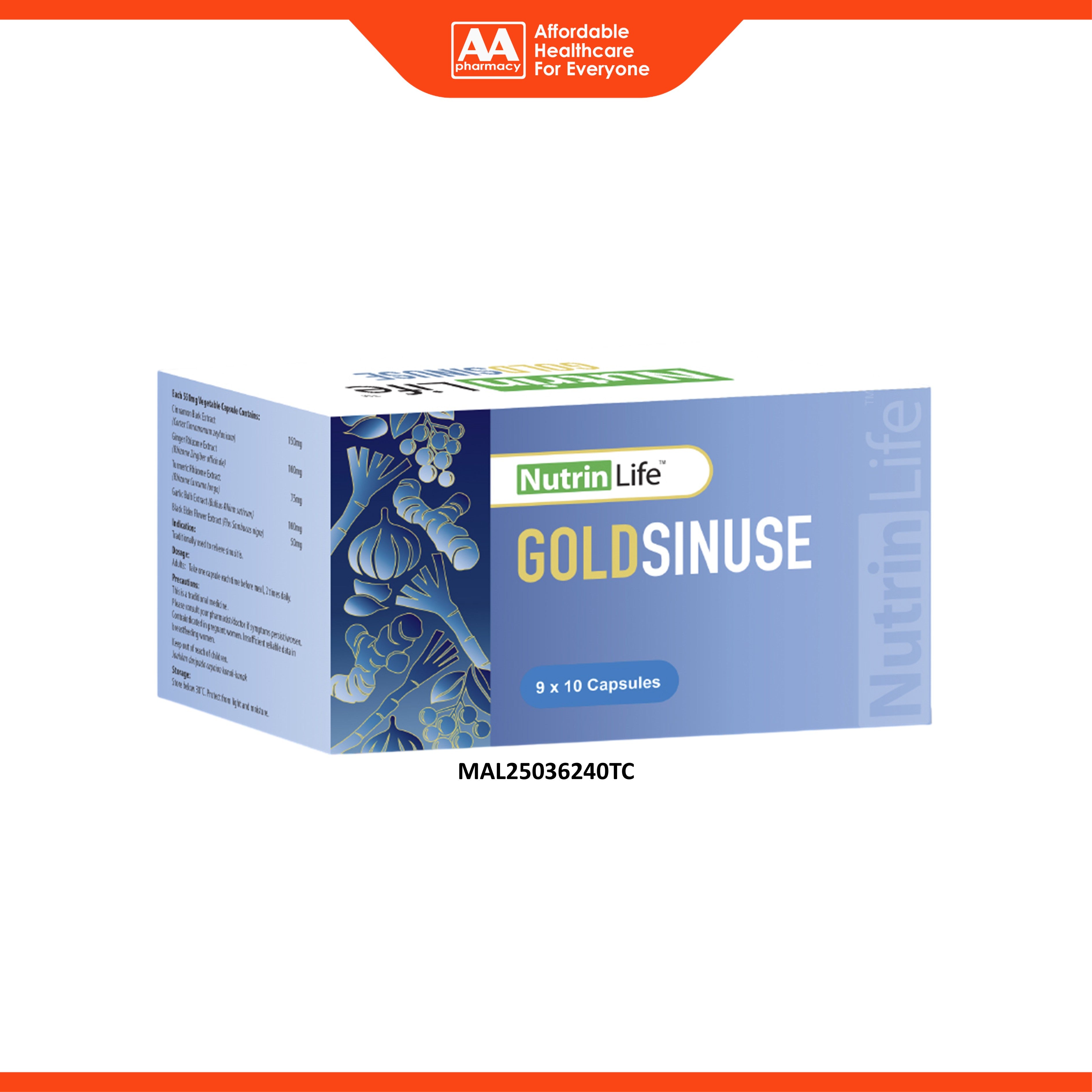 NutrinLife GoldSinuse Capsule 9x10's