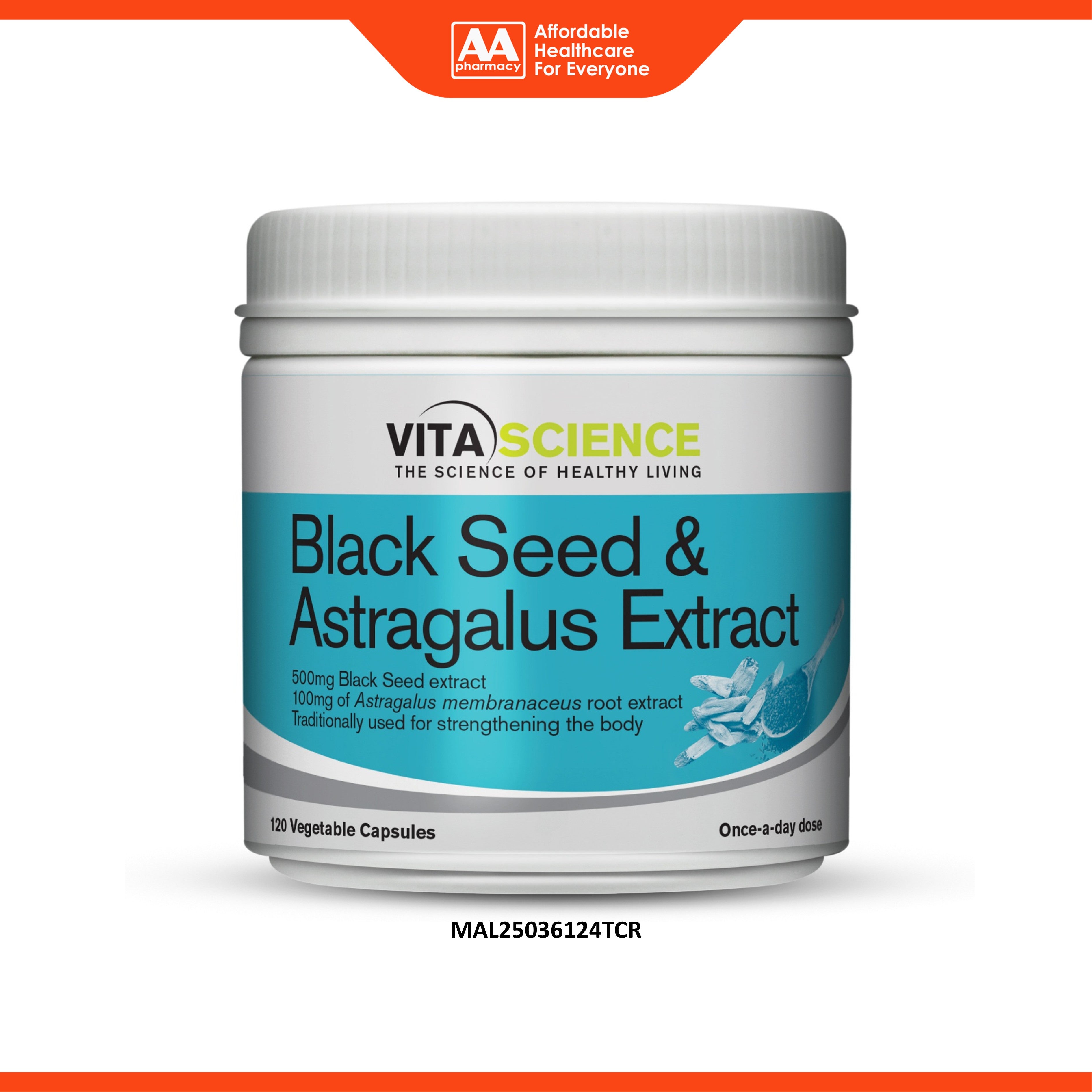 VitaScience Black Seed and Astragalus Extract Vegecapsule 120's